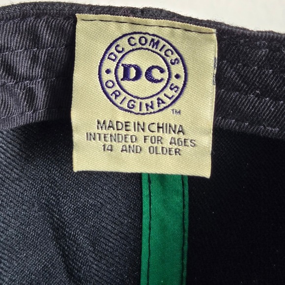 DC Comics Green Lantern Black & Green Embroidered Fitted Hat‎ Cap Size S/M - Picture 7 of 8